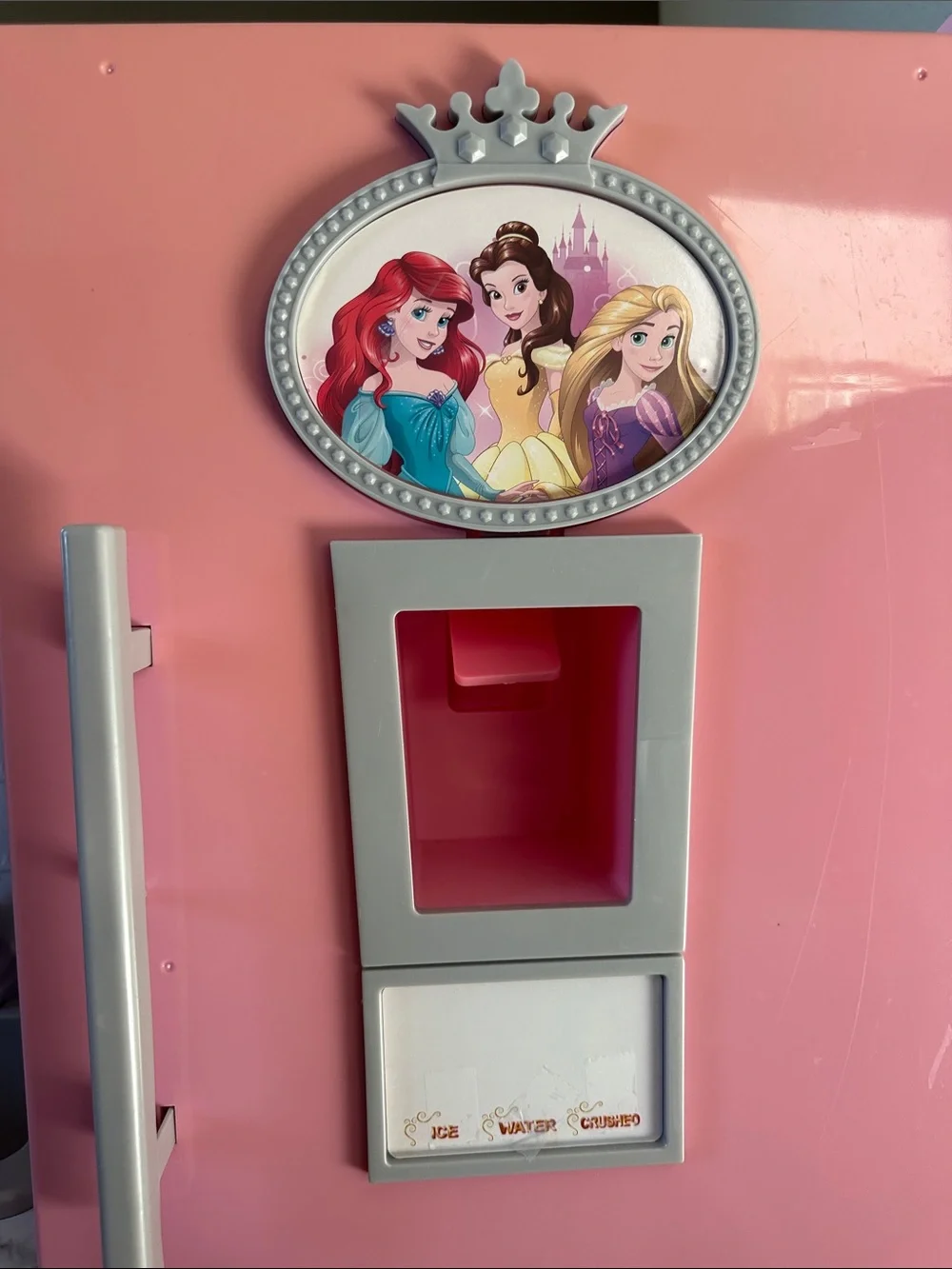 Pink Kids Disney Princess Play Kitchen with Refrigerator and Oven